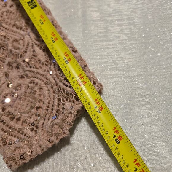 Marina Sequined Lace Gown Blush pink Feminine Mother of the bride Glamorous - Picture 8 of 13